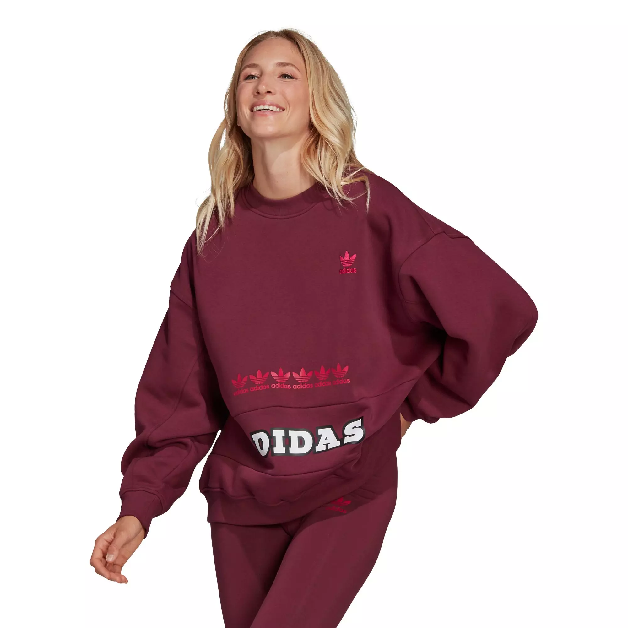 Adidas maroon outlet sweater